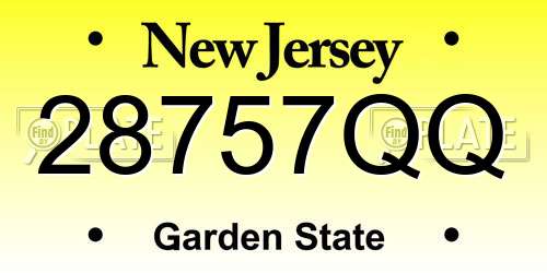 28757QQ New Jersey License Plate