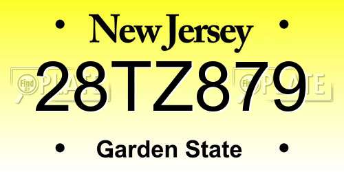 28TZ879 New Jersey License Plate