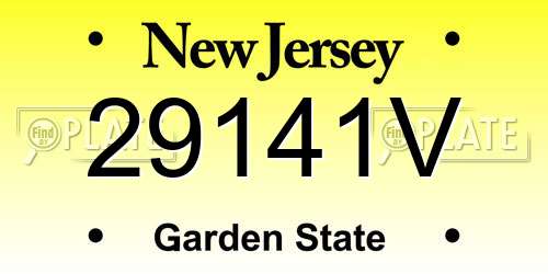 29141V New Jersey License Plate