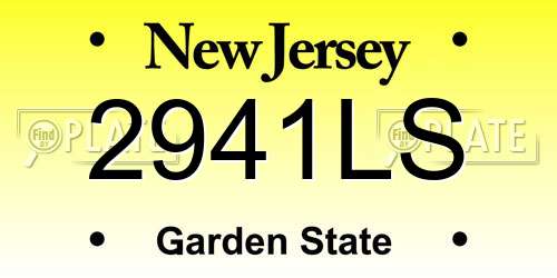 2941LS New Jersey License Plate