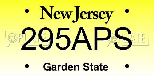 295APS New Jersey License Plate