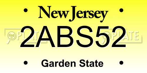 2ABS52 New Jersey License Plate