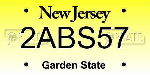 2ABS57 New Jersey License Plate