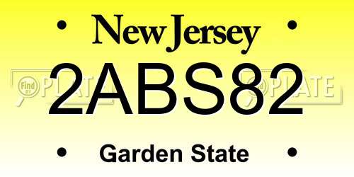 2ABS82 New Jersey License Plate
