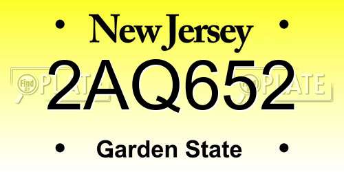 2AQ652 New Jersey License Plate