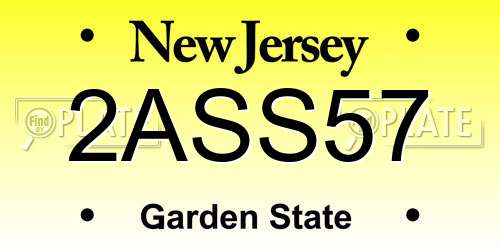2ASS57 New Jersey License Plate