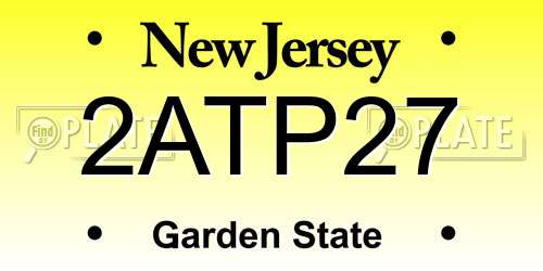 2ATP27 New Jersey License Plate