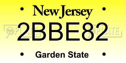 2BBE82 New Jersey License Plate