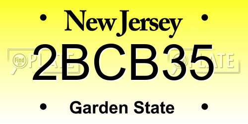 2BCB35 New Jersey License Plate