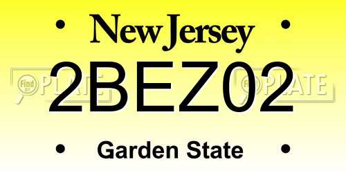 2BEZ02 New Jersey License Plate