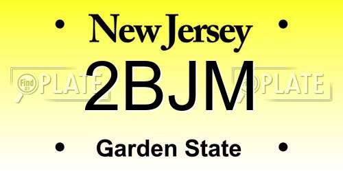 2BJM New Jersey License Plate