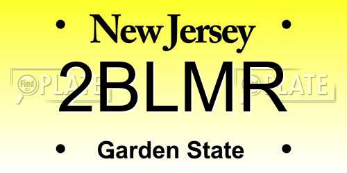 2BLMR New Jersey License Plate