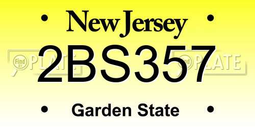 2BS357 New Jersey License Plate