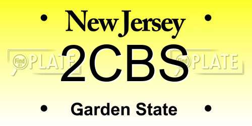 2CBS New Jersey License Plate