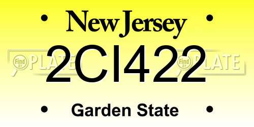 2CI422 New Jersey License Plate