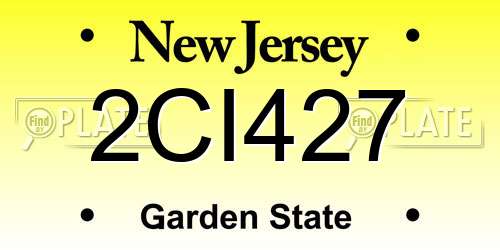 2CI427 New Jersey License Plate