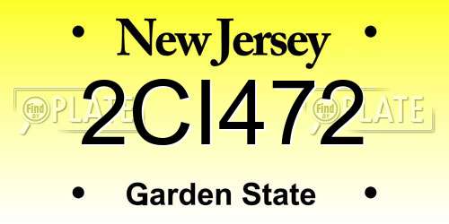 2CI472 New Jersey License Plate
