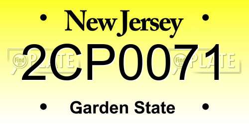 2CP0071 New Jersey License Plate