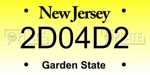 2D04D2 New Jersey License Plate