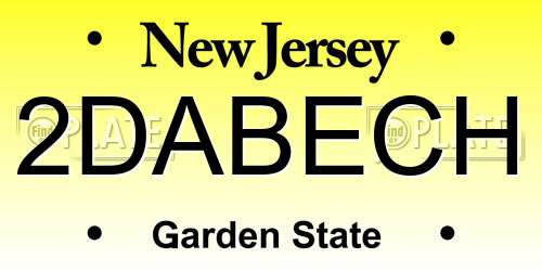 2DABECH New Jersey License Plate