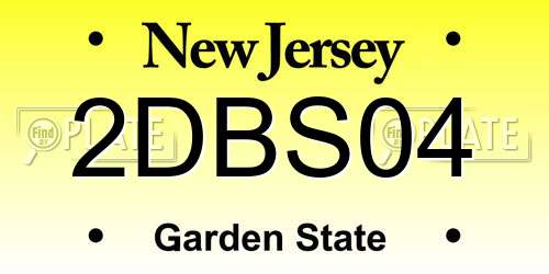 2DBS04 New Jersey License Plate
