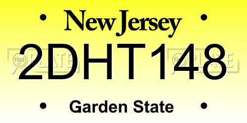 2DHT148 New Jersey License Plate