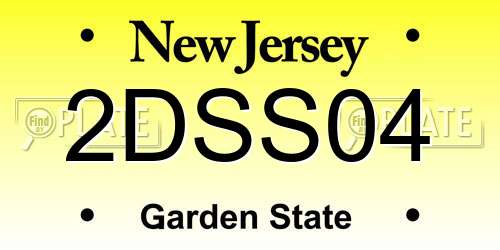2DSS04 New Jersey License Plate