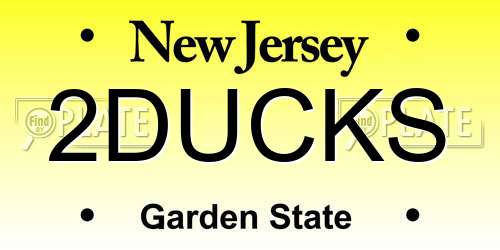 2DUCKS New Jersey License Plate