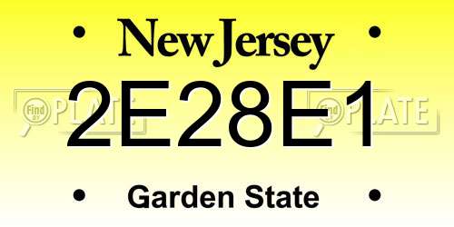2E28E1 New Jersey License Plate