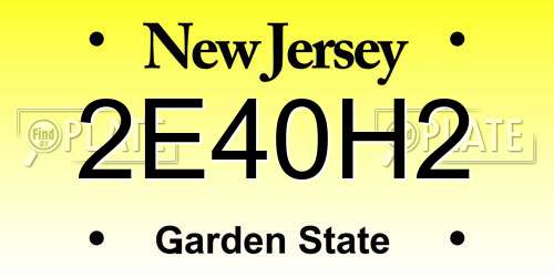 2E40H2 New Jersey License Plate