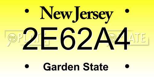 2E62A4 New Jersey License Plate