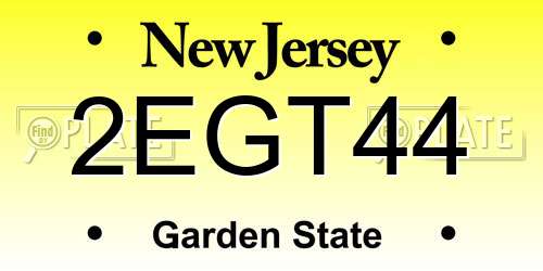 2EGT44 New Jersey License Plate