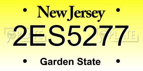 2ES5277 New Jersey License Plate