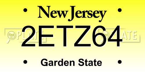 2ETZ64 New Jersey License Plate