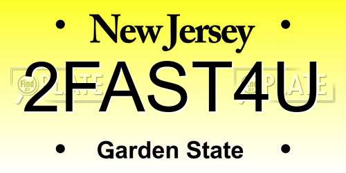2FAST4U New Jersey License Plate