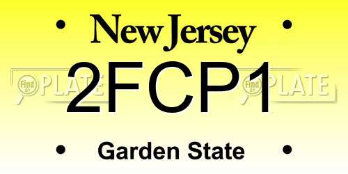 2FCP1 New Jersey License Plate