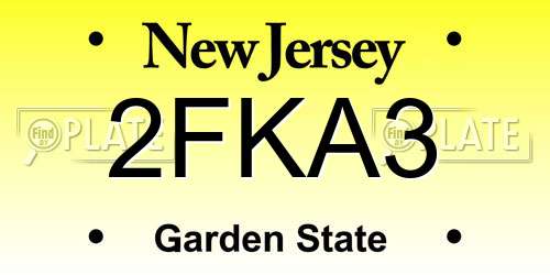 2FKA3 New Jersey License Plate