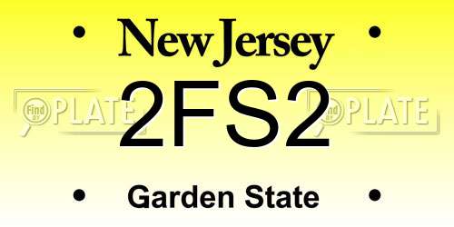 2FS2 New Jersey License Plate