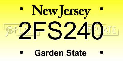 2FS240 New Jersey License Plate