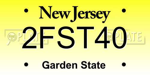 2FST40 New Jersey License Plate