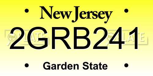 2GRB241 New Jersey License Plate
