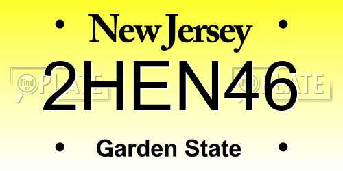 2HEN46 New Jersey License Plate
