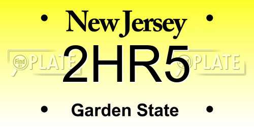 2HR5 New Jersey License Plate