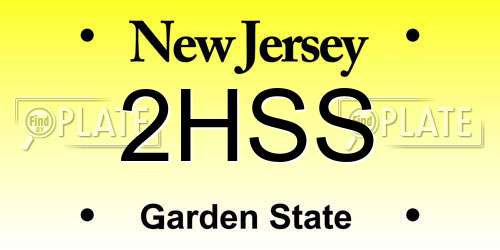 2HSS New Jersey License Plate
