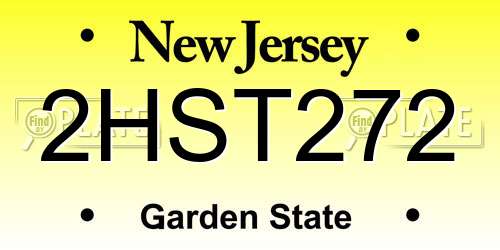 2HST272 New Jersey License Plate