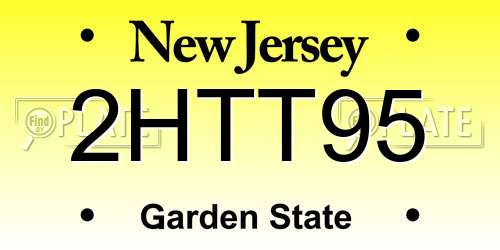 2HTT95 New Jersey License Plate