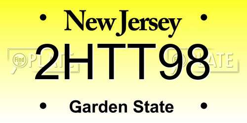 2HTT98 New Jersey License Plate