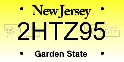 2HTZ95 New Jersey License Plate