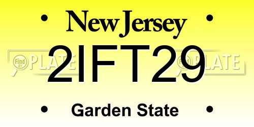 2IFT29 New Jersey License Plate