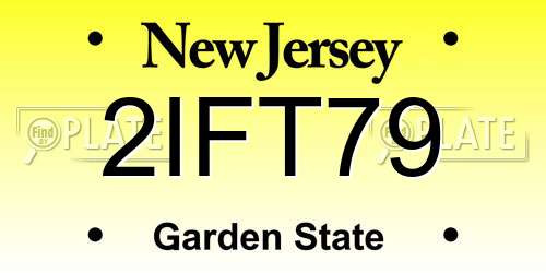 2IFT79 New Jersey License Plate